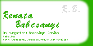 renata babcsanyi business card
