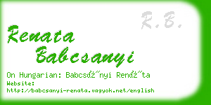 renata babcsanyi business card